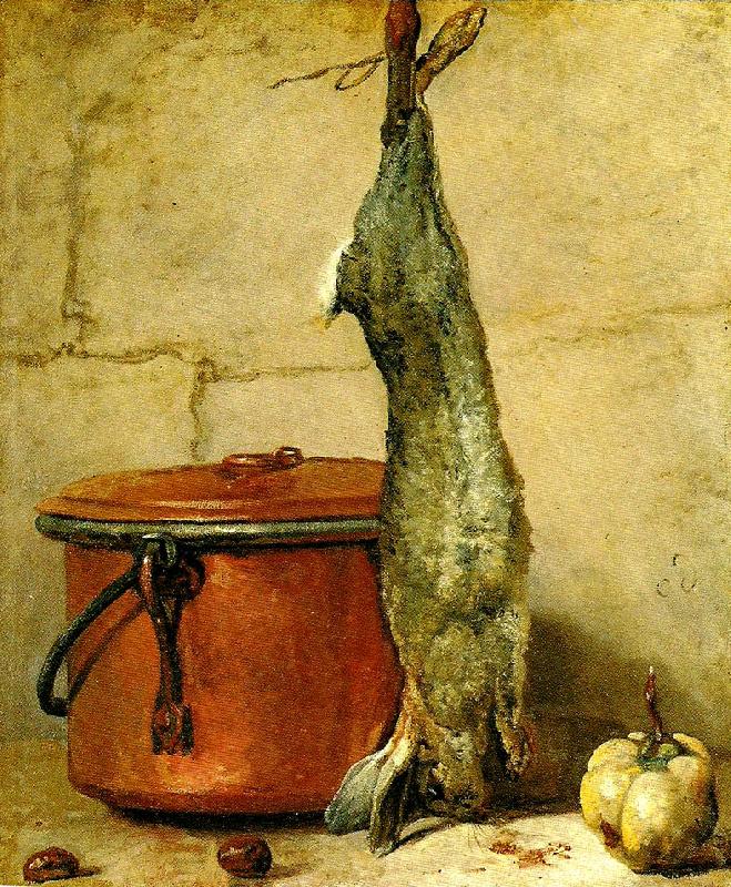 jean-simeon chardin stilleben med hare och kopparkittel china oil painting image